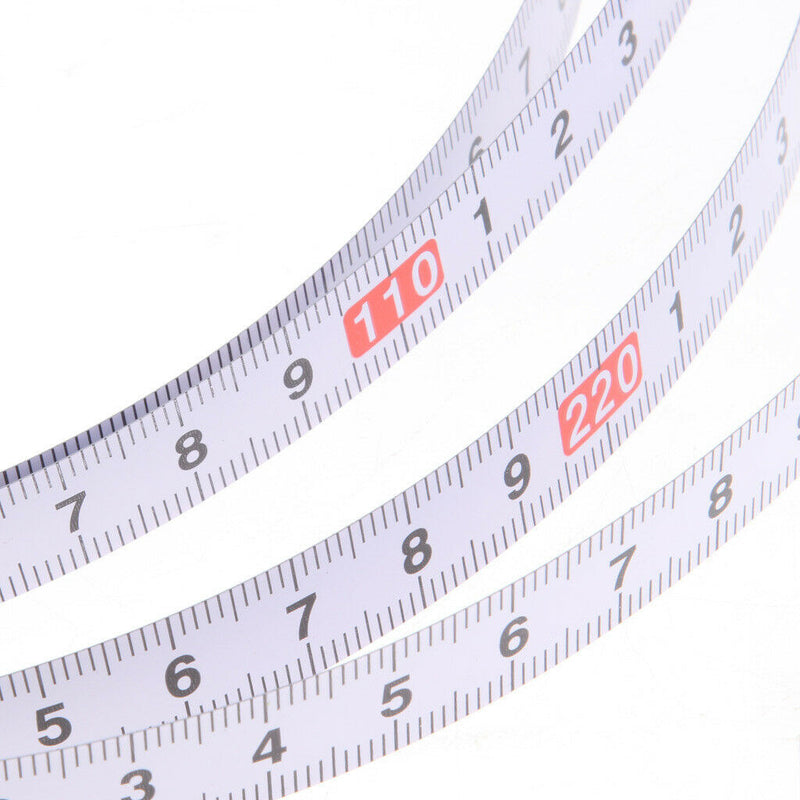 Set of 2 Self Adhesive Measure Tape Metric Stick Ruler, 300cm, Right To Left and