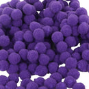 500Pcs Vibrant Colours Fluffy Small Craft Pompoms 18mm Purple