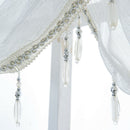 1 Panel Rod Pocket Glitter Window Valance Sheers for Home Privacy Decoration
