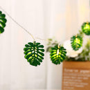 Green Leaf LED Light Fairy String Iron Art for Xmas Girl Bedroom Home Decor