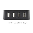 4 USB Ports Travel Phone Charging Station Socket AC Power Strip Charger US
