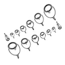 14pcs Fishing Rod Pole Guides Tips Top Eye Rings Repair Kit 7 Sizes 8