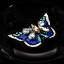 Butterfly sequins rhinestones bead brooch patches sew on beading applique DIY M!