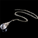 New Womens Paris Eiffel Tower Transparent Crystal Ball Pendant Long Necklace Kw