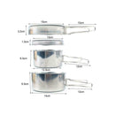 4pcs Stainless Steel Camping Cookware Cooking Picnic Bowl Pan Set TOP Pot W9P8