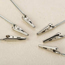 10 X Crocodile Metal Clips With Wire Stalk Alligator Clamps For Memo Note C L5Z6
