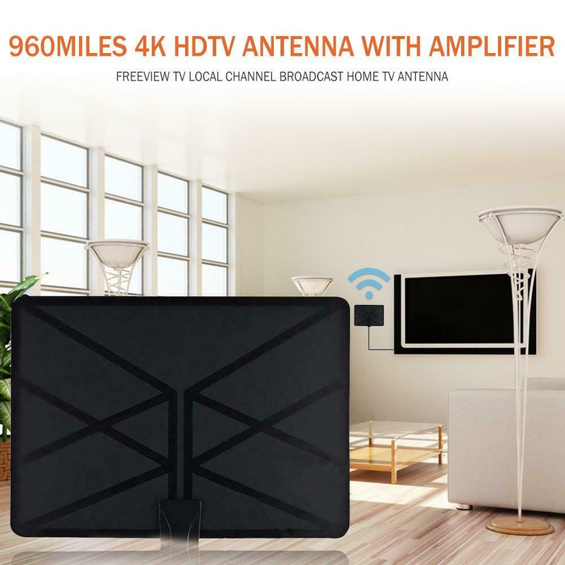Ultra-Thin Aerial Indoor Amplified Digital HDTV 4K HD TV Antenna Freeview TV