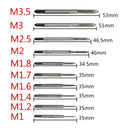 M1-M3.5 Plug tap thread Mini HSS Metric Taper Combined Select Size