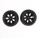 4Pcs 12mm Hub Wheel Rim & Rubber Tire Tyres for 1:10 RC Monster Truck Truggy