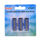 3pcs Men's Face Shaving Razor Shaver Blades Sharpener Razor 6 Layer Good Qual-OZ
