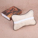 Travel Car Auto Seat Head Neck Rest Leather Cushion Pad HeadRest Bone Pillow