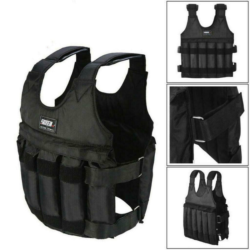 Weighted Vest 110lbs Adjustable Weights Jacket Breathable Shockproof