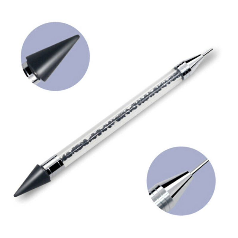 Dual-Ended Dotting Pen Rhinestone Picker Wax Pencil Manicure Nail Art Tool N Pg