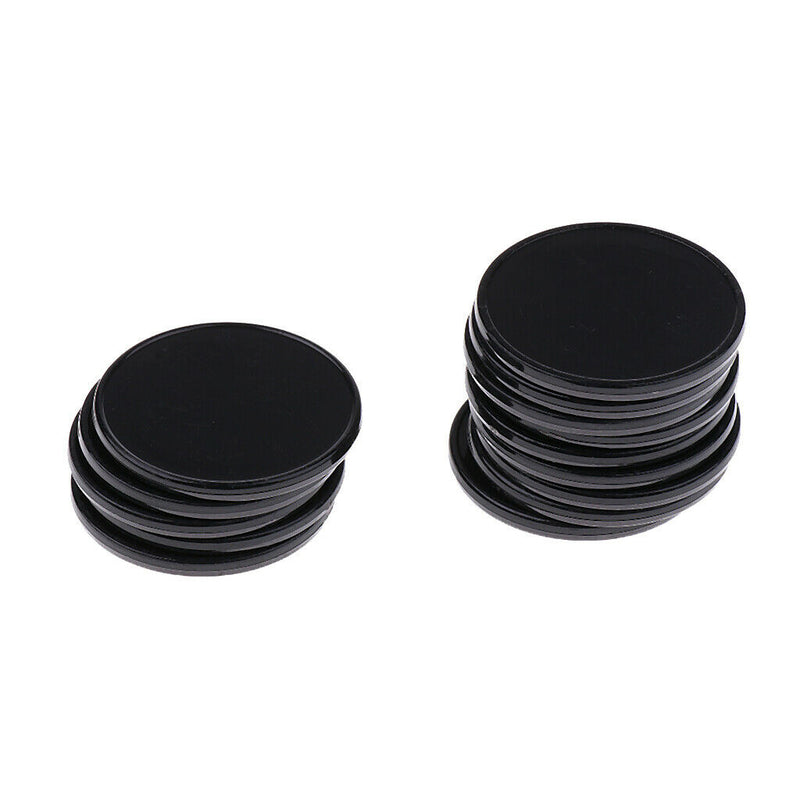 100 Pieces Round Casion Poker Card Counting Bingo Chips Tokens Black 25mm