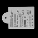Plastic High Buildings Cake Stencil Airbrush Painting Art Mold Cookies Mold D3c`