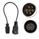 12V 7 Pin Trailer Plug 13 Pin Socket Plug Adapter Wiring Connector Spring Cab_