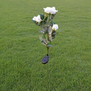 3 Head White Rose Flower Solar Light Outdoor Lawn Lamp Ip65 Waterproof Lamp