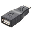Adapter OTG (On - The - Go) USB - A concave to USB mini - B convex  Black R2M7