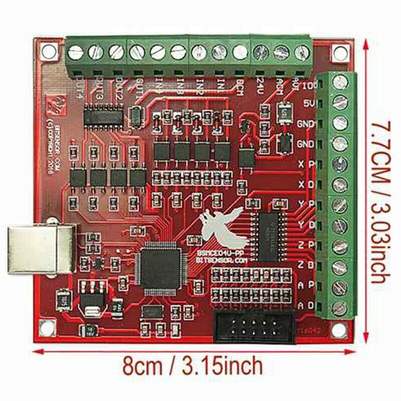 Cnc Usb 4 Axis Mach3 100 Khz Usb Motion Control Card Breakout Board 12-24V  Z3W7
