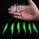 15pcs/lot Fishing Luminous Artificial Shrimp Lures Soft Baits Crank Bait