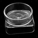 Set of 2, Clear Aquatic Fish Tank Food Dish Square Shaped Bowl Shrimp Feeding