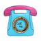 Telephone Shaped Women Retro Cross Body Bag PU Leather Clutch Purse Chain B V1R2