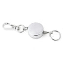 1pc Resilience Steel Wire Rope Retractable Alarm Key Ring Elastic KeychainT kaTO