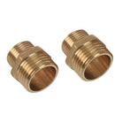 4Pcs 1/2 inch BSP to 3/8 inch SP Male Thread Brass Pipe Hex Nipple Fitting Q2O6