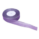 22 Metres 25mm Double Sided Satin Glitter Ribbons Bling Bows Reels Wedding  X4F6