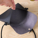 Simple Pure Color Deer Pendant Shoulder Handbag Women Crossbody Bag (Black)