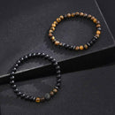 2Pcs Men's Natural Stone Bracelet 6mm Yoga Beaded Crystal Ball Jewelry Gifts