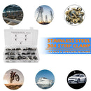 44pcs Stainless Steel Rubber Lined P Cable Clips Hose Pipe Clamps for Boat RV