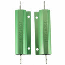 2Pcs 100W 16 Ohm 5% Aluminum Shell Wire Wound Resistors Green U3M3