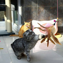 Cats Bouncy Rod with Bell and Feathers 36in - Playing Toys for Cats H2N9