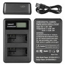 1X(Lp-E8 Usb Lcd Display Dual Port Battery Charger For Eos 550D/600D/650D/7