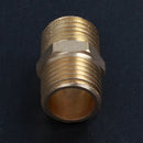 Solid Brass 1/4" PT Male Thread Water Hose Pipe Straight Connector