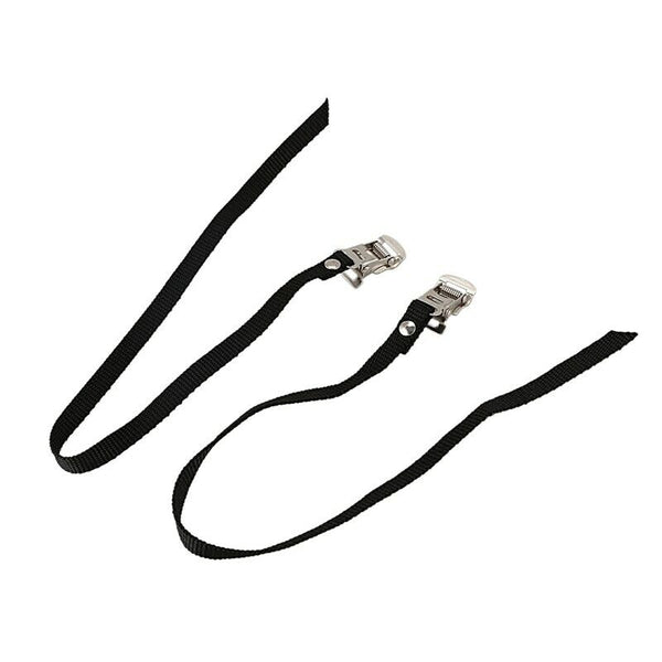 2 Road/Mountain Bike Pedal Replacement Cycle Toe Straps Black Nylon Securit