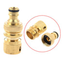 1pair Garden Hose Quick Connector 3/4- Inch GHT Brass Easy Connect Fittin OZ