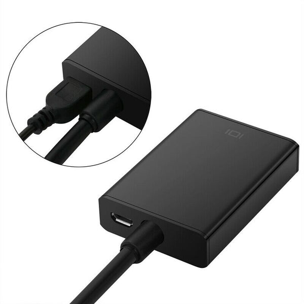 VGA To HDMI Output 1080P HD Audio TV AV HDTV Video Cable Converter Adapter  H8X9