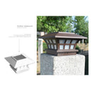 Solar Post Lights Outdoor Fence Deck Caps Light Solar Powered LED Lighting WB7Q1
