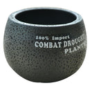 Set Of 3 Cement Succulent Planter Pots Round Flower Pot Black Flower Plante