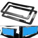 One Pair Car License Plate Frame cover Black Carbon Fiber Printed 31*16cm RTC