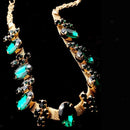 Womens Stunning Boho Crystal Elastic Head chain Hair Band Headband Headpiece