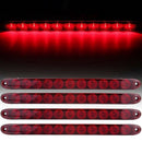 4Pcs 15 Inch Red Led Stop Brake Turn Tail Light Bar Truck Trailer Rv Car Wa