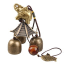 Metal Bell Lucky Feng Shui Hanging Charm Wind Chime, Chinese Elephant Fish
