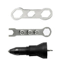 Black Cordless Blind Rivet Drill& Rivet Insert Nut Drill Adapter Kit Durable