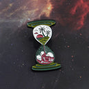 Creative Clothing Bag Alloy Badge Unisex Coconut Tree Hourglass Drip Brooch A