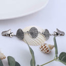 Beach Chain Collar Clips Women Cardigan Sweater Pin Jewelry Gift (Shell)