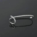 Crystal Palm Bracelet Ring Wedding Hand Ring Bangle with Micro Rhinestone