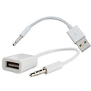 USB 2.0 to 3.5mm Adapter Cable+ 3.5MM Male to USB 2.0 Female Converter Cable